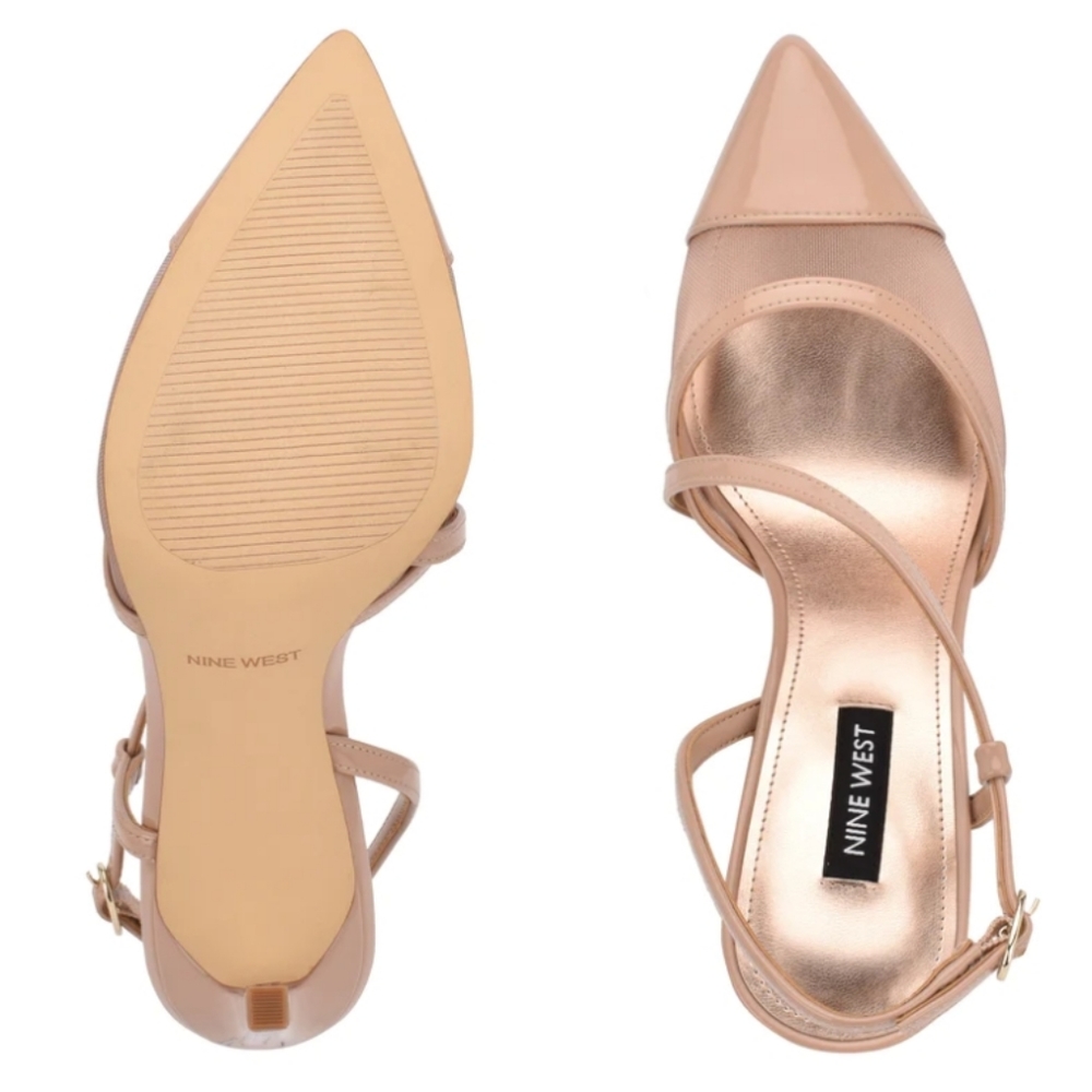 Nine West Timie Strappy Dress Sandals Nude 5.5 - Picture 6 of 9